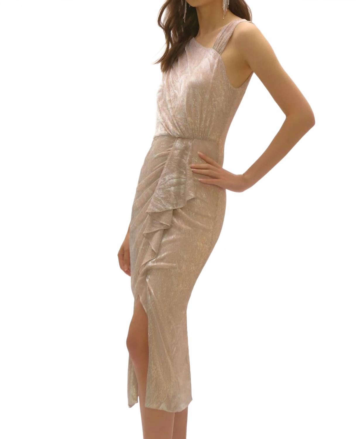 Vestido color plateado