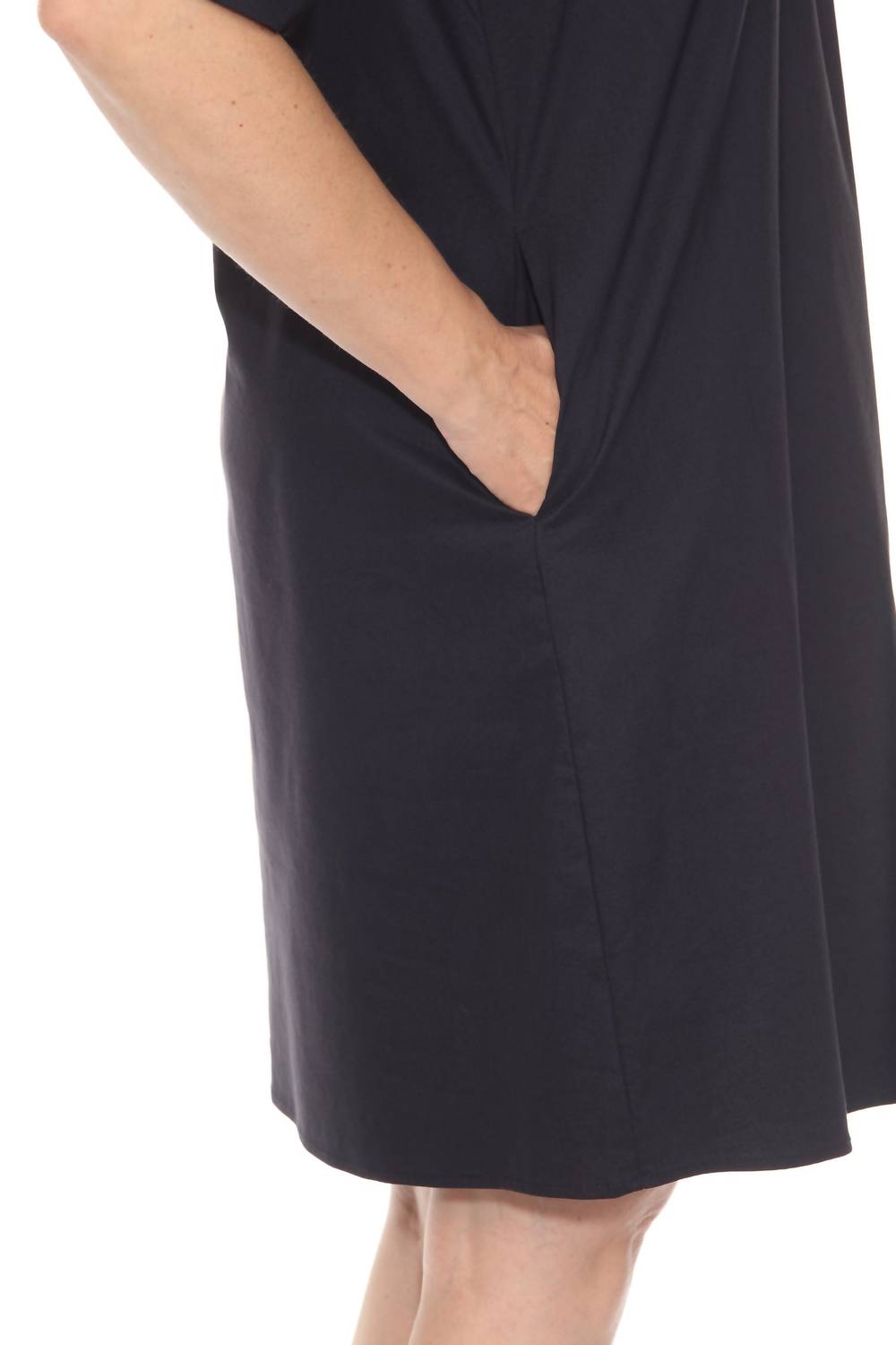 Vestido con pliegues color azul
