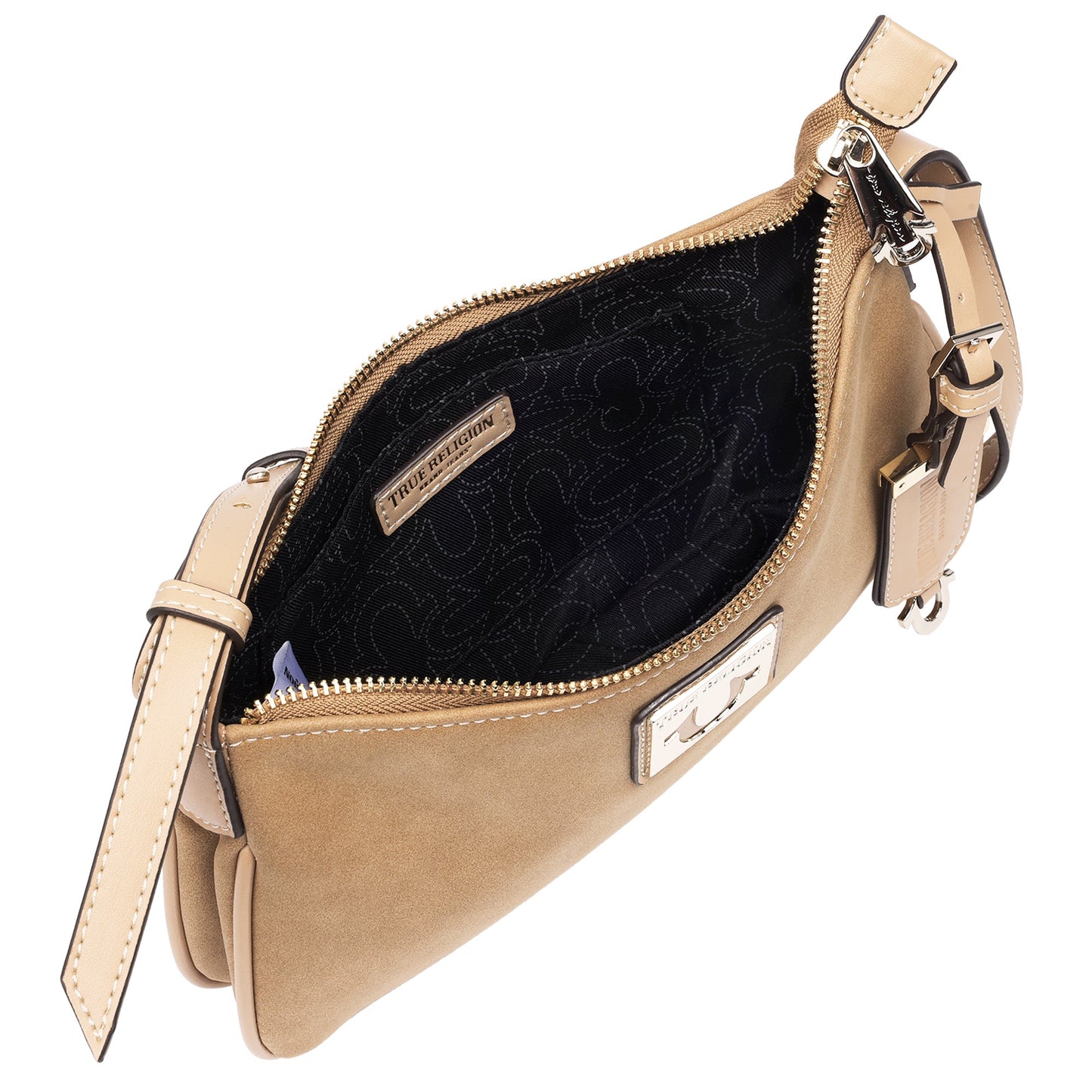 Bolso de hombro de gamuza