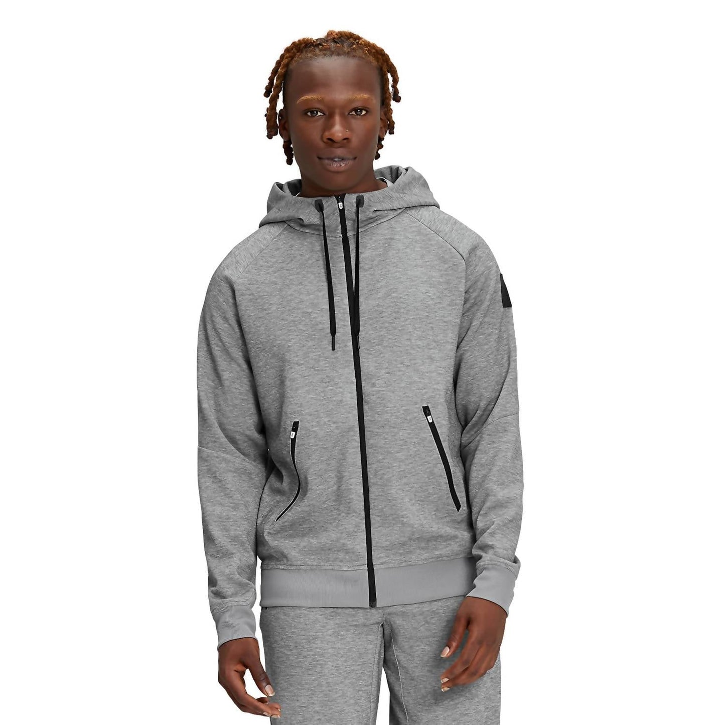 Buzo con capucha de hombre color gris