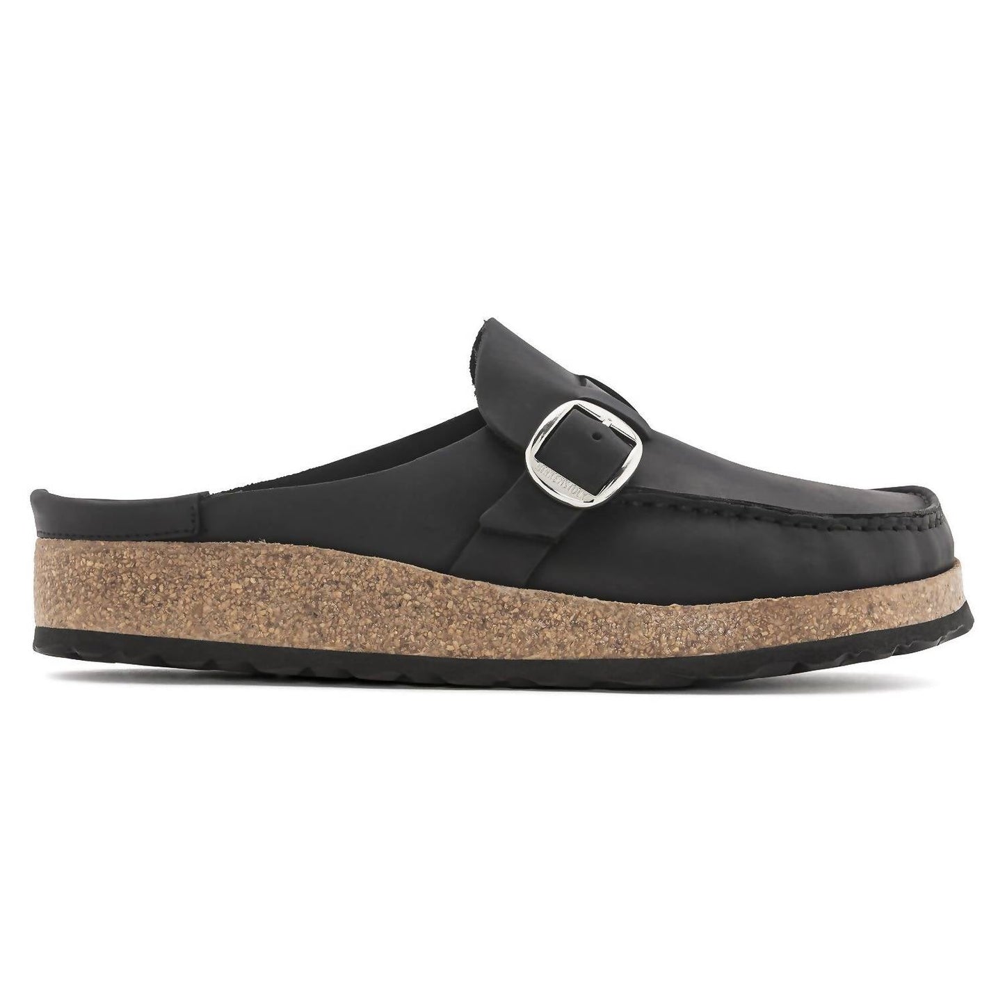 Zuecos unisex de cuero color negro