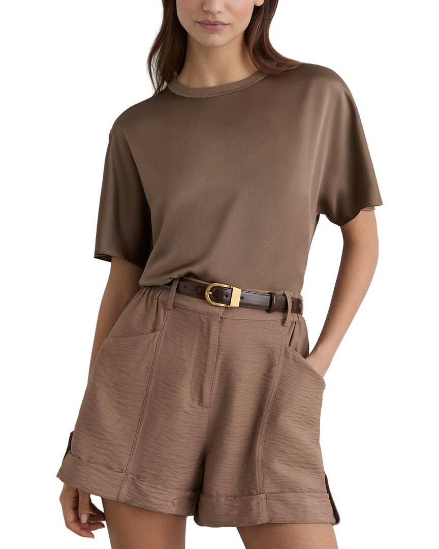 Short de seda de manga corta