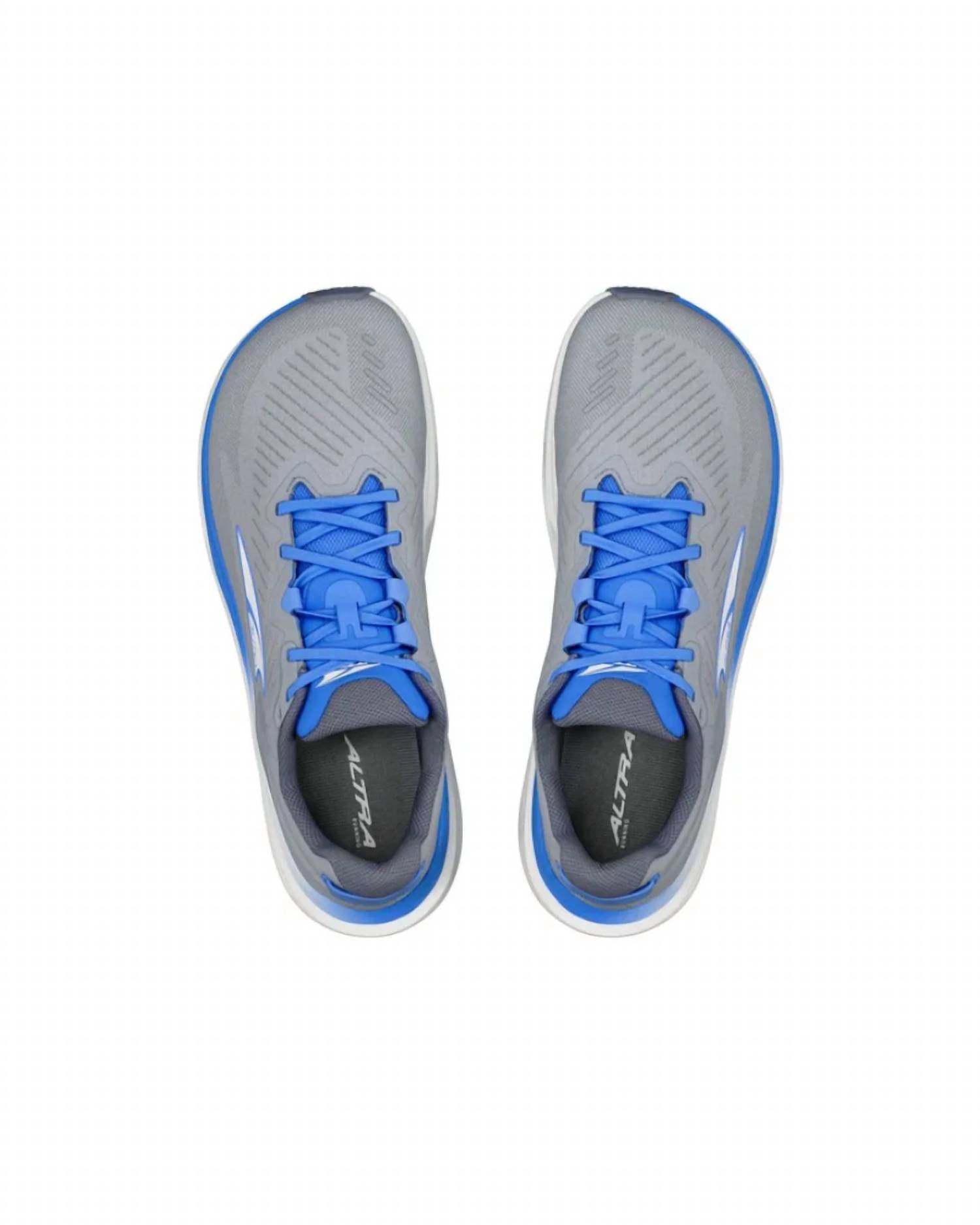 Tenis para correr de hombre color azul y gris