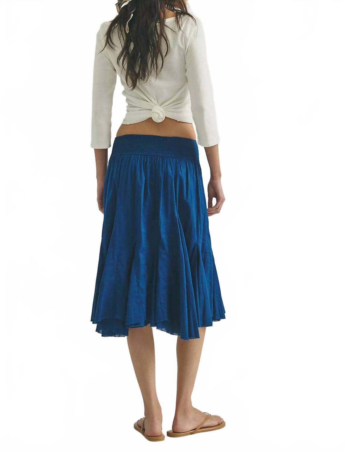 Falda midi con bordado