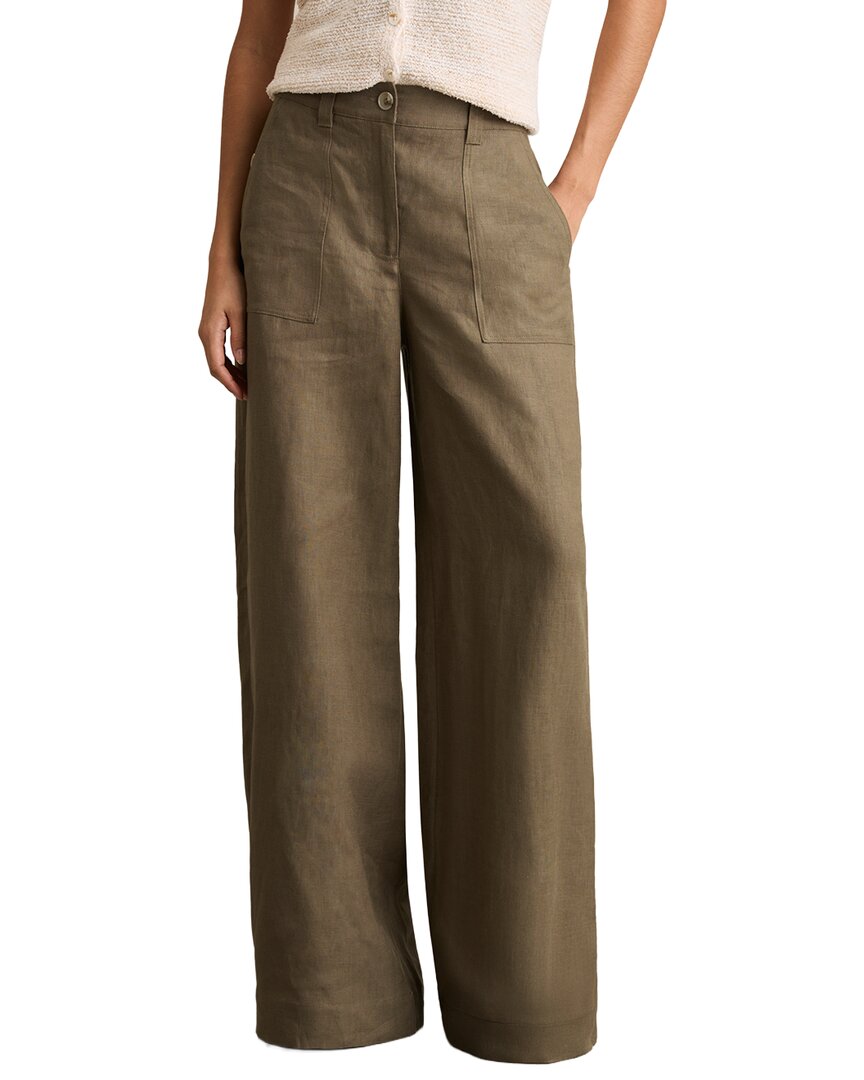 Pantalón de lino de pierna ancha