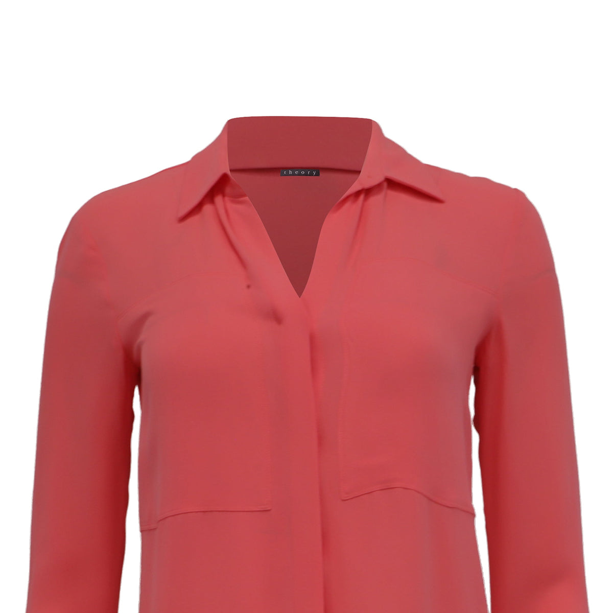 Blusa de seda color naranja