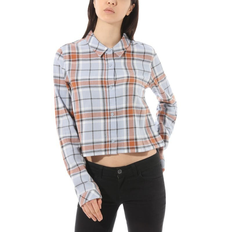 Camisa de mujer a cuadros color azul