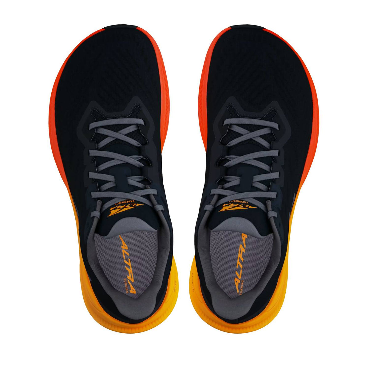 Tenis para correr de hombre color negro y naranja