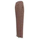 Theory Pantalones Estampados Pierna Recta en Seda Multicolor