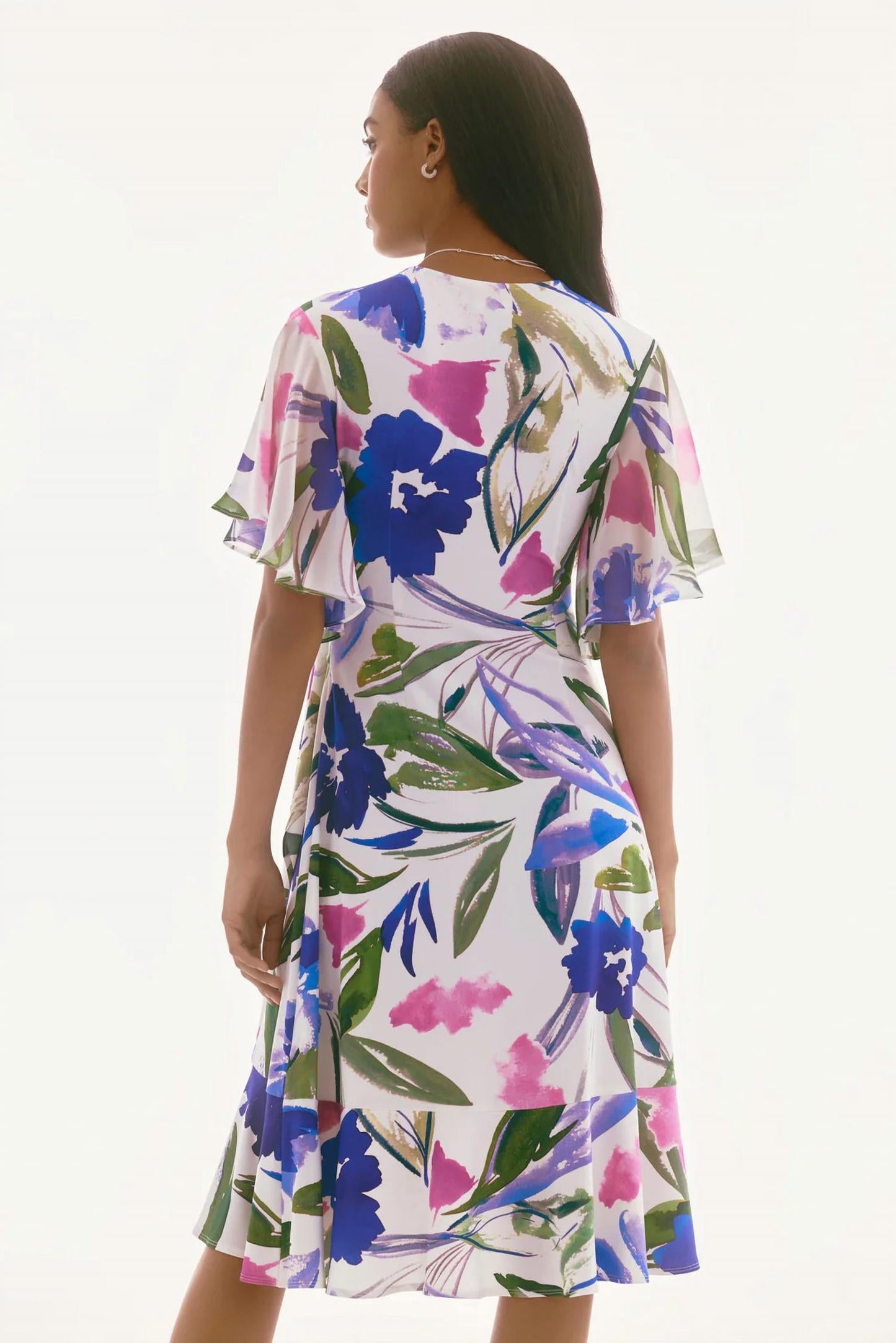 Vestido con estampado floral color blanco