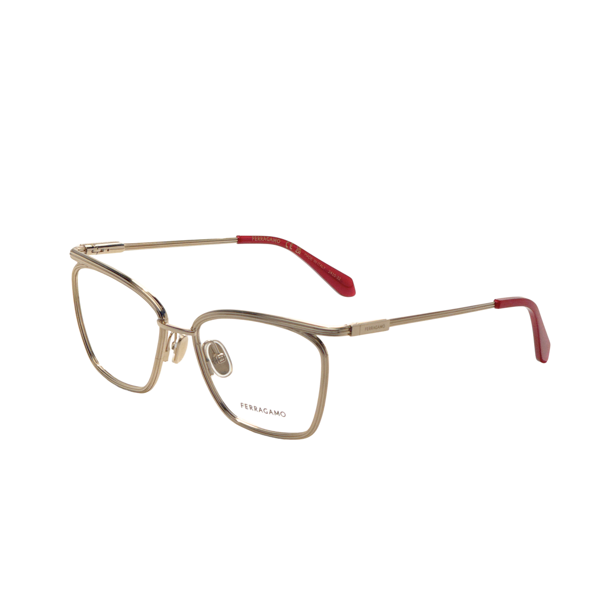 Montura para gafas de mujer 55 mm color dorado