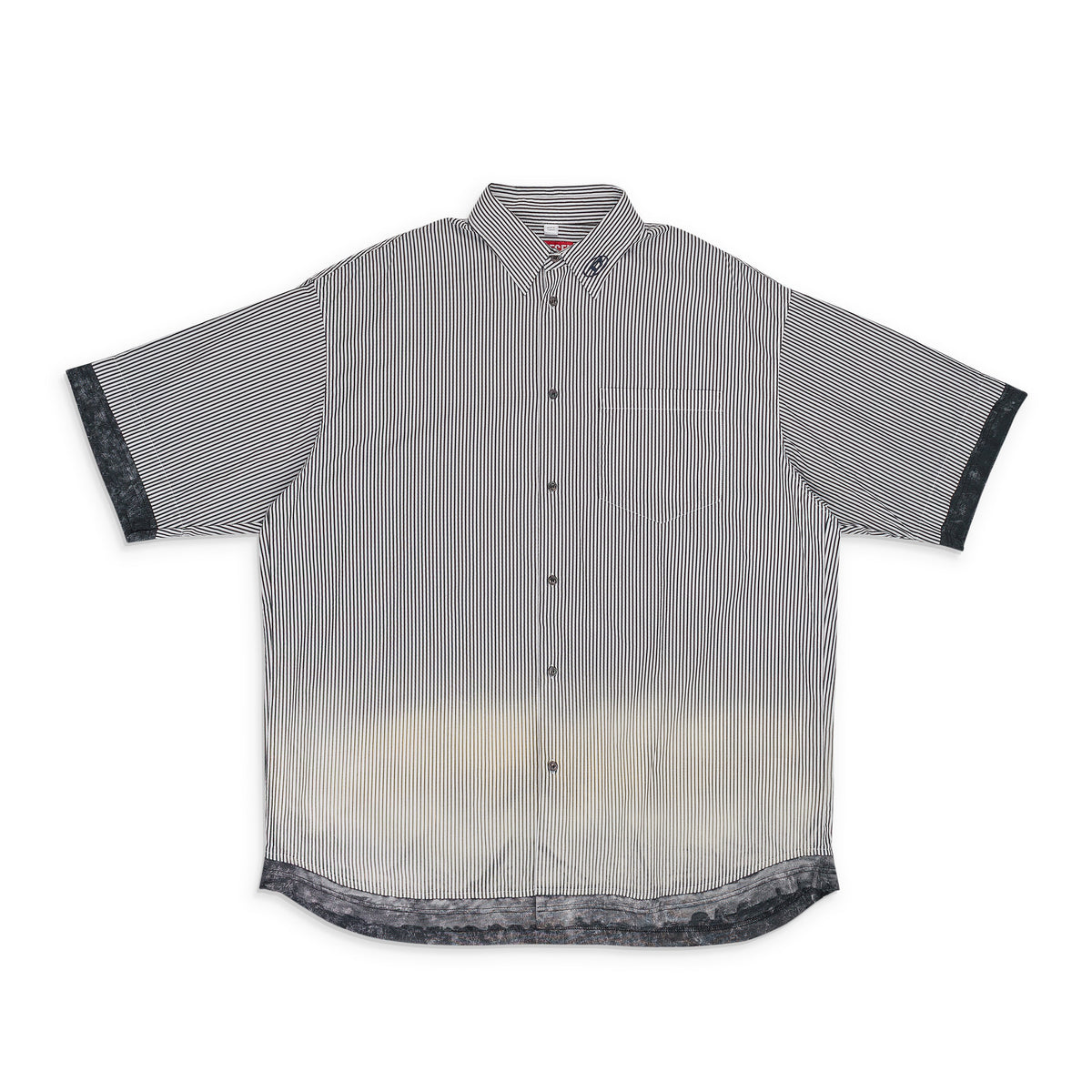 Camisa de manga corta a rayas color azul
