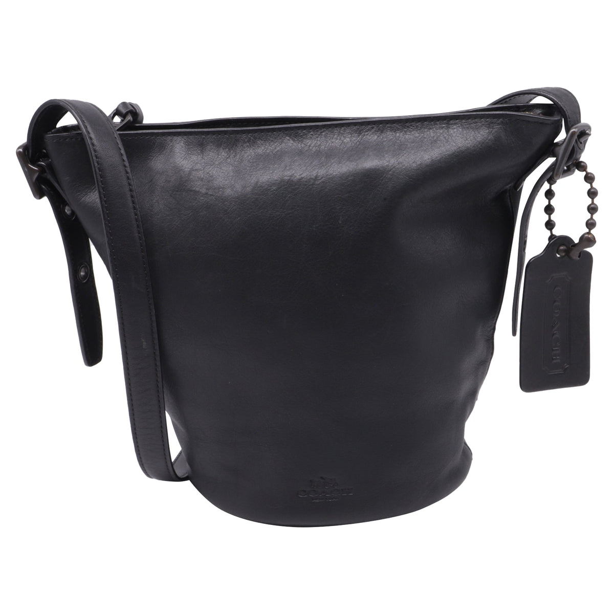 Bolso de viaje de cuero color negro