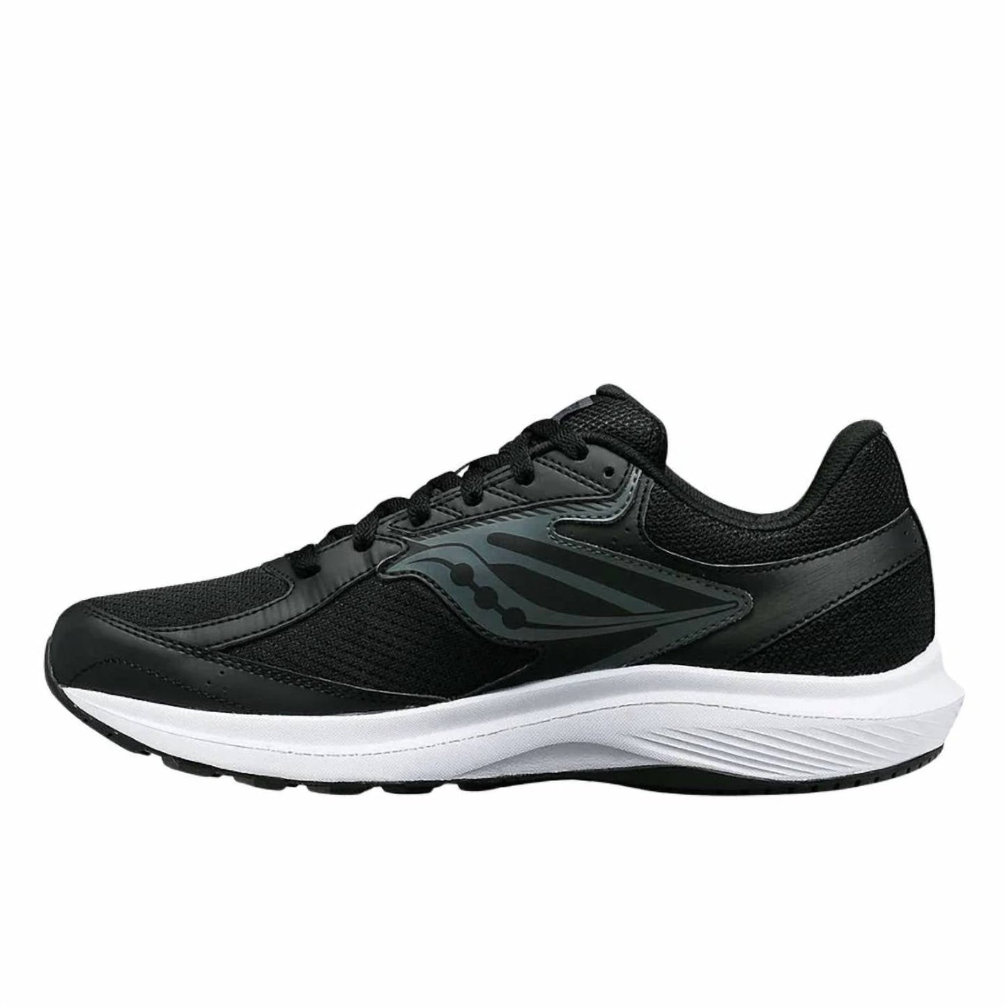 Tenis para correr de hombre color negro y blanco