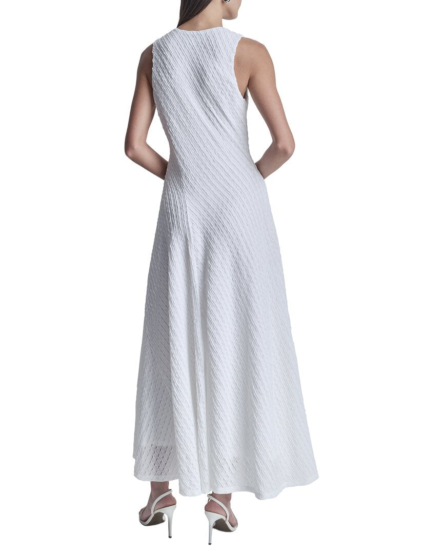 Vestido midi con cuello en V