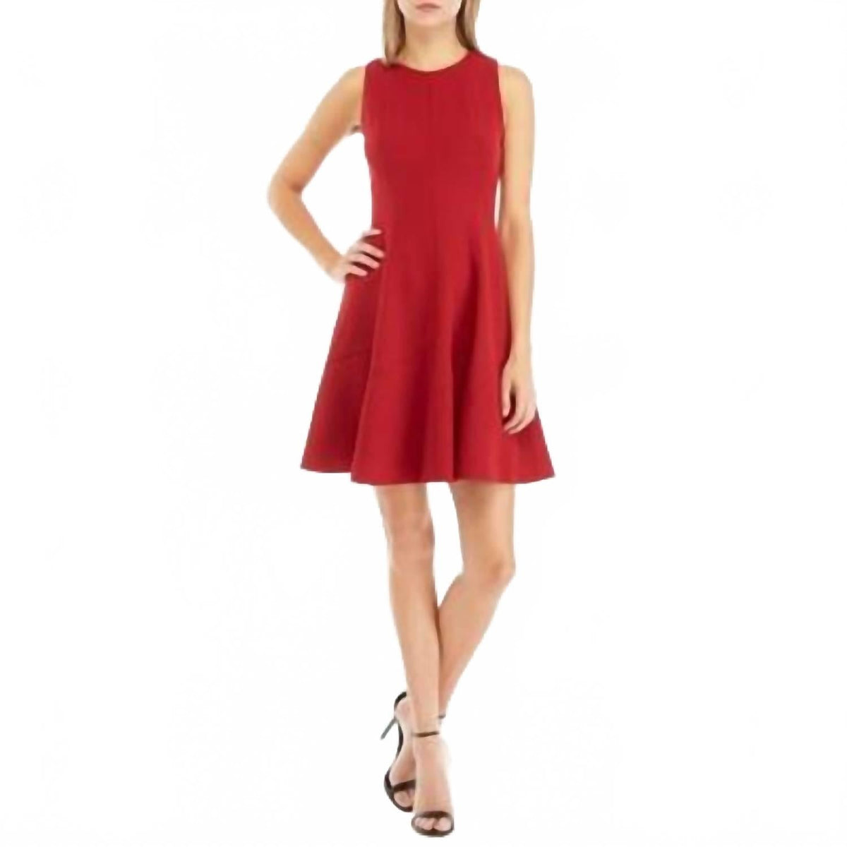 Vestido sin mangas color rojo