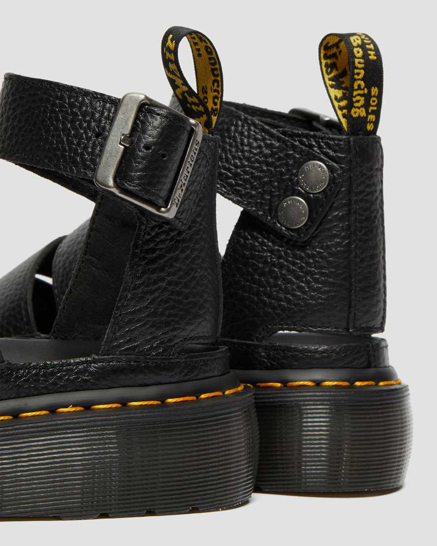 Sandalias de mujer de cuero con plataforma