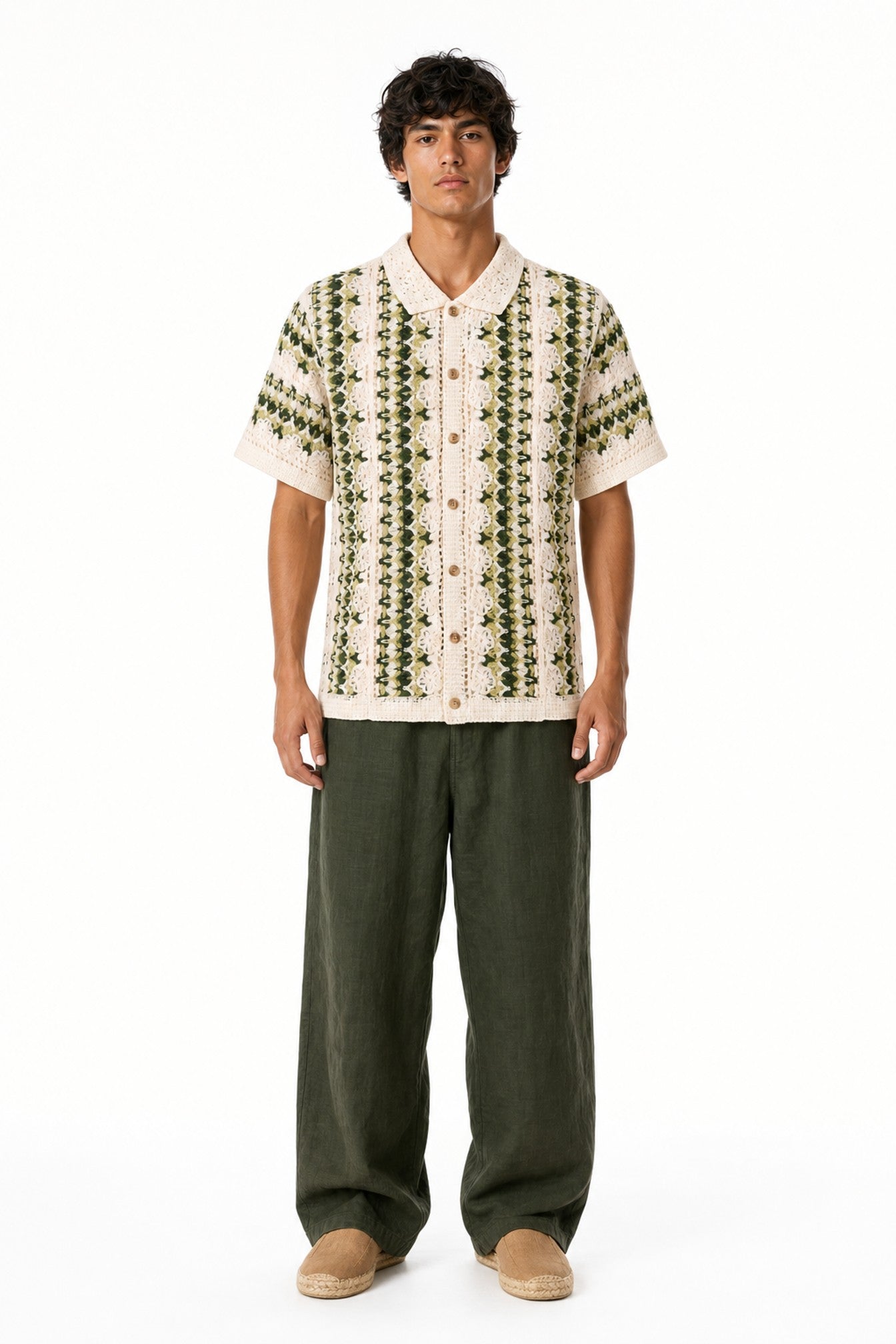 Camisa de manga corta a rayas