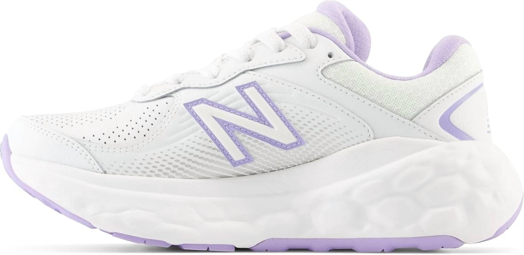 Tenis para correr de mujer color blanco y lila