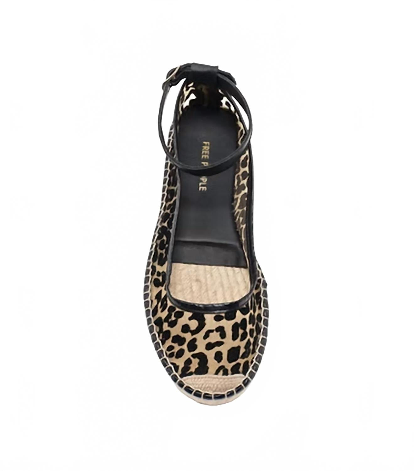 Alpargatas de mujer con estampado animal color negro
