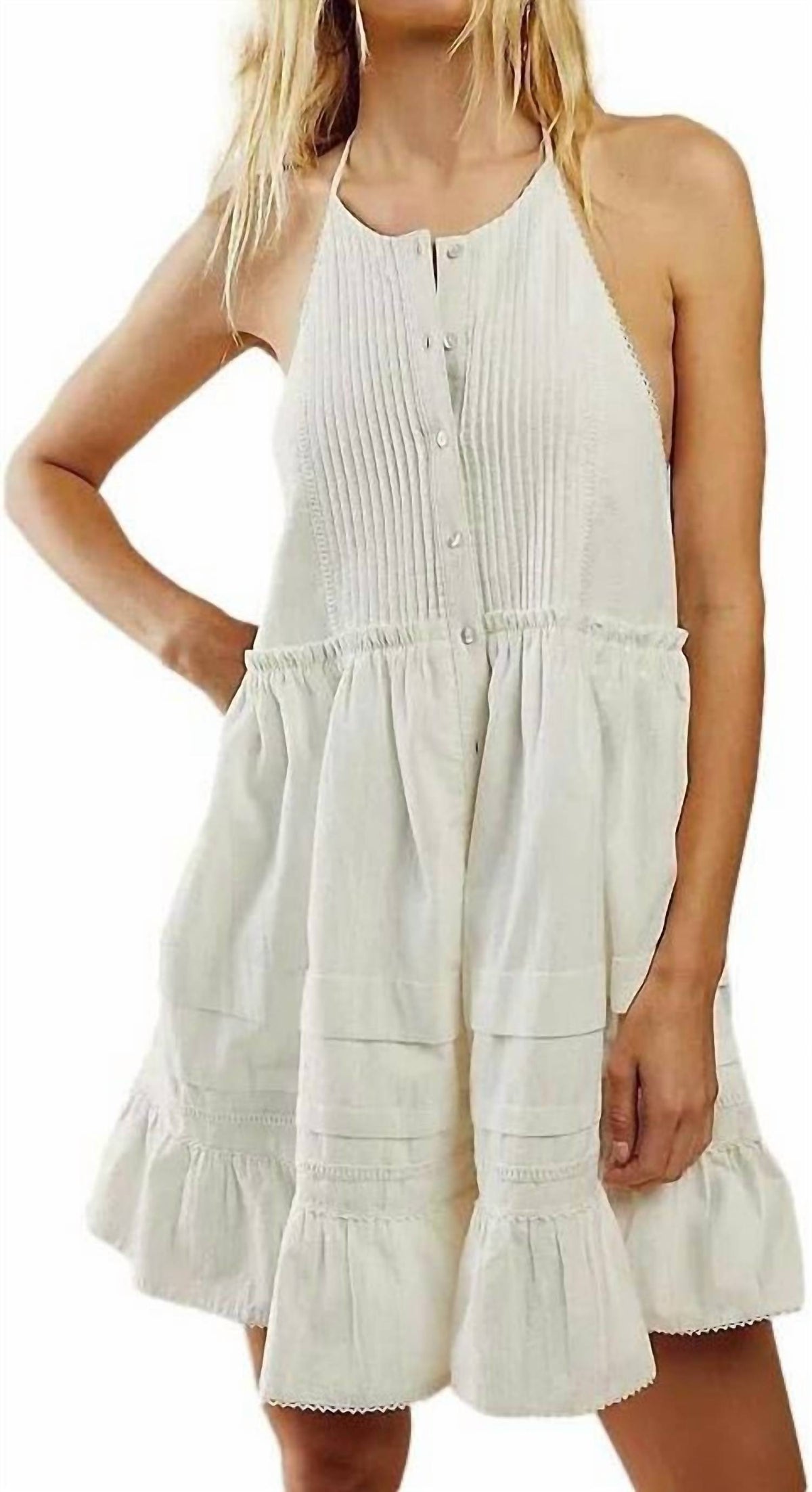 Vestido corto color blanco