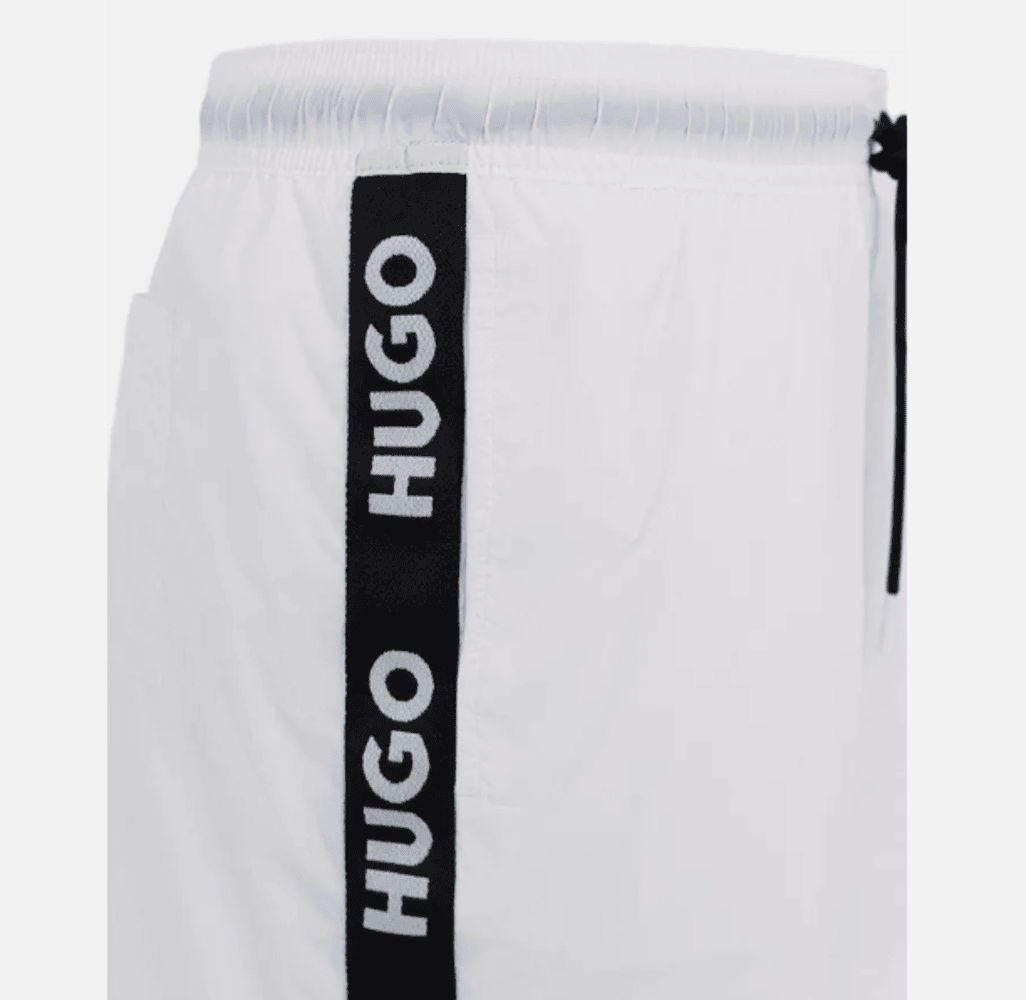 Pantaloneta de baño de hombre color blanco