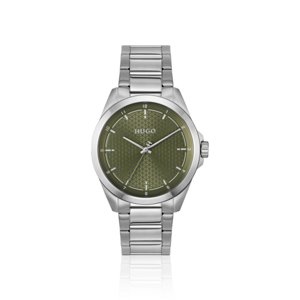 Reloj de acero inoxidable color verde