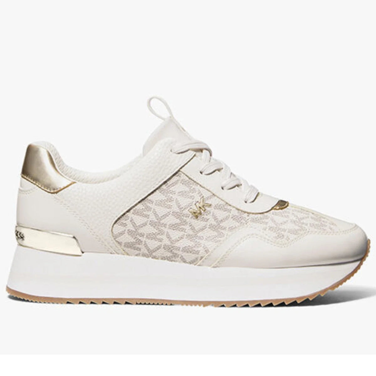 Tenis de mujer con plataforma color marfil