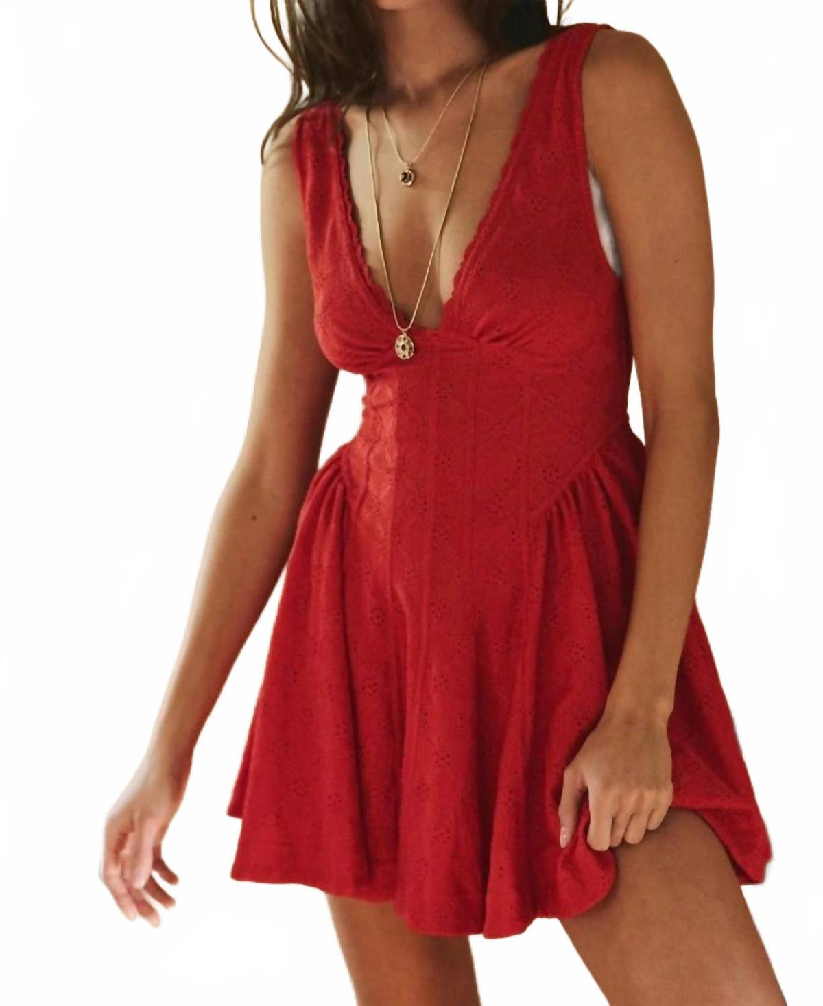 Vestido corto color rojo