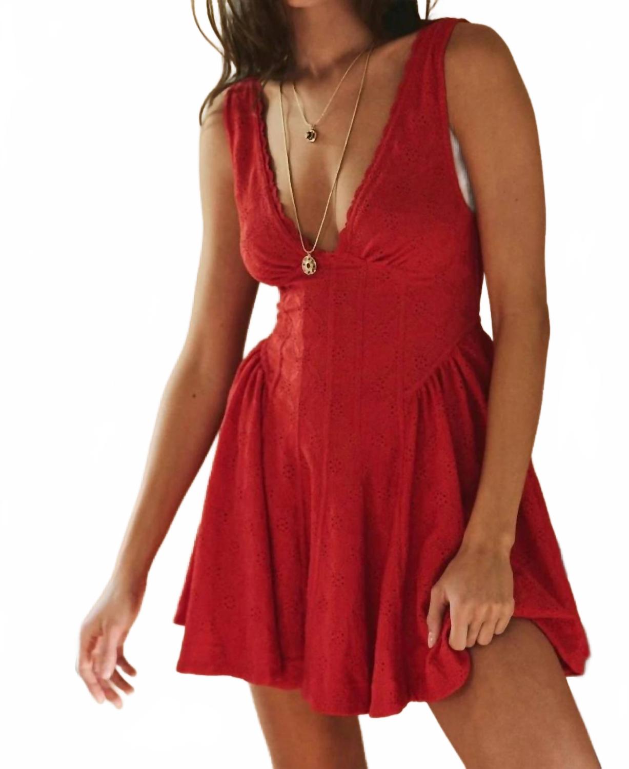Vestido corto color rojo