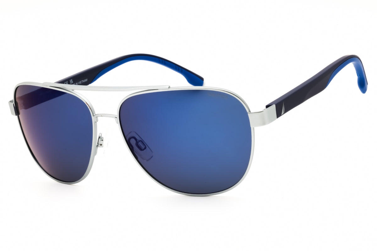 Gafas color azul y plateado