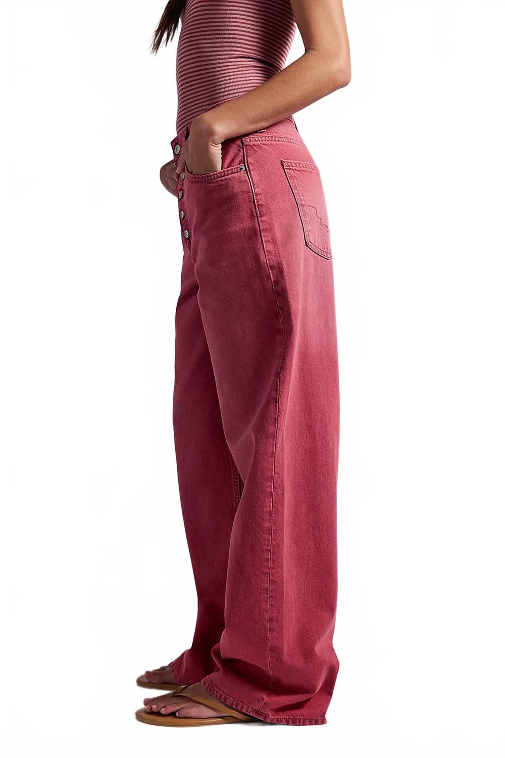 Jean color rosado