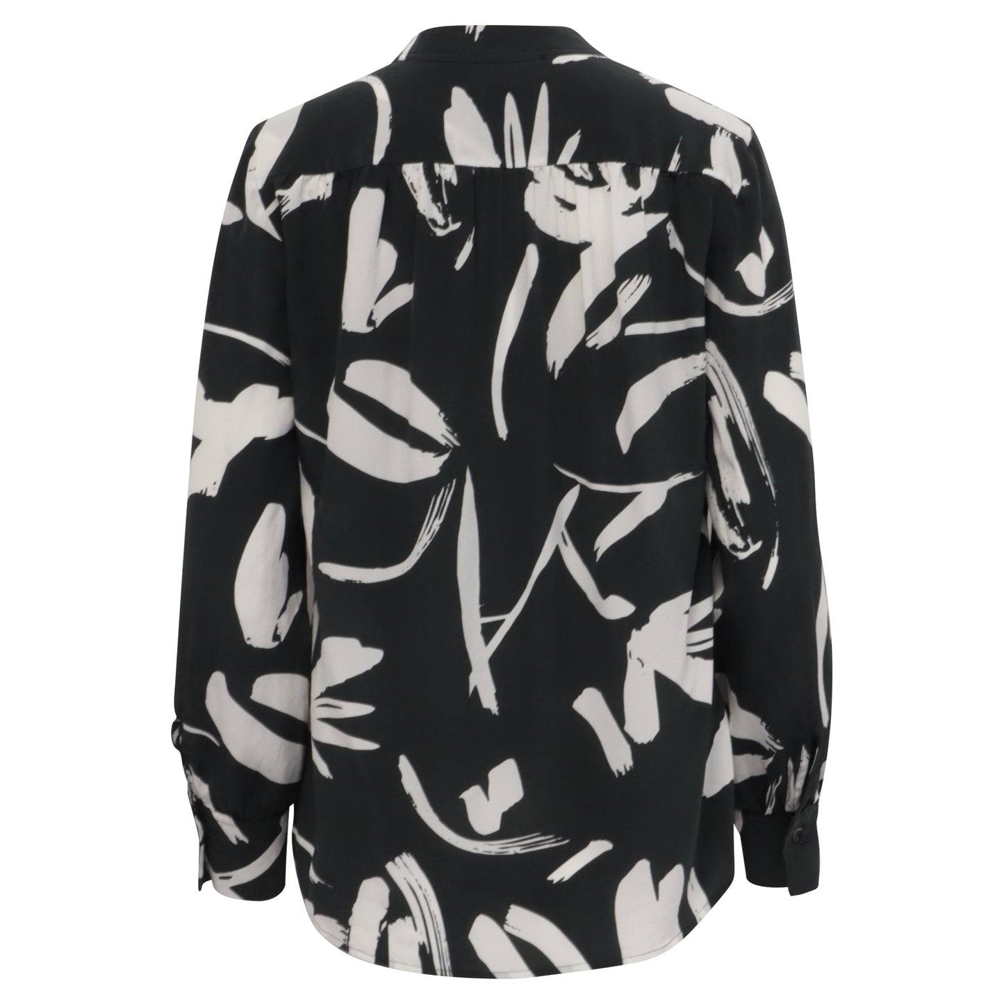 Blusa de seda color negro