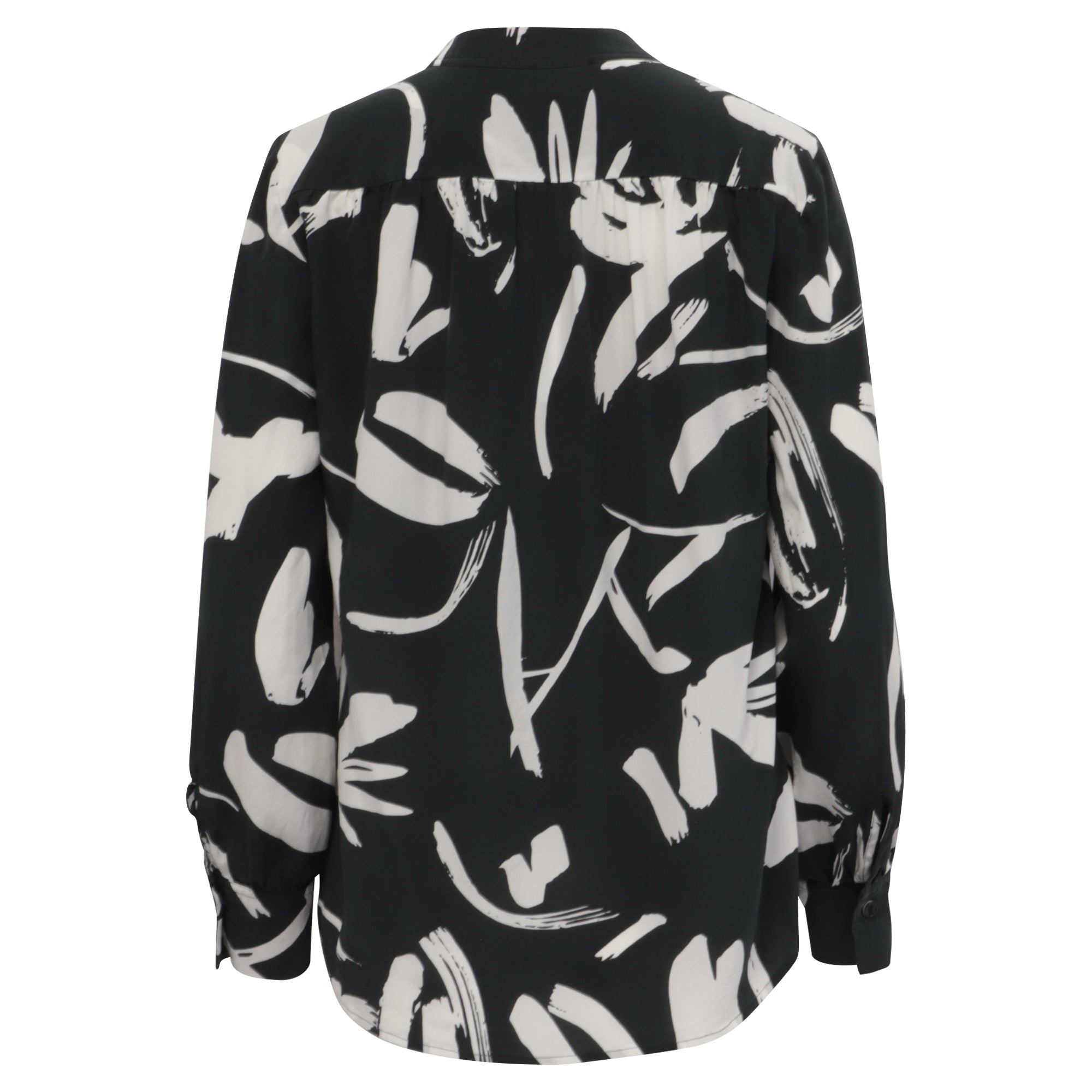 Blusa de seda color negro