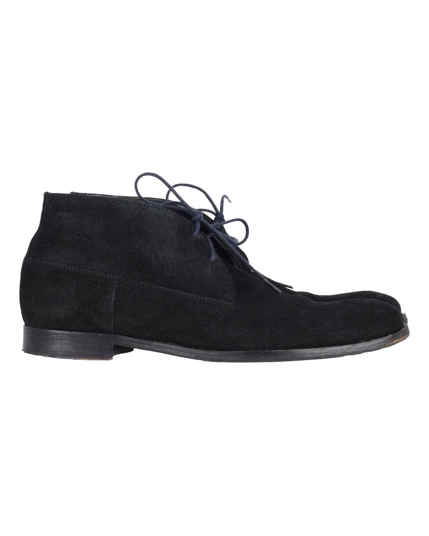 Botines de gamuza con cordones color negro