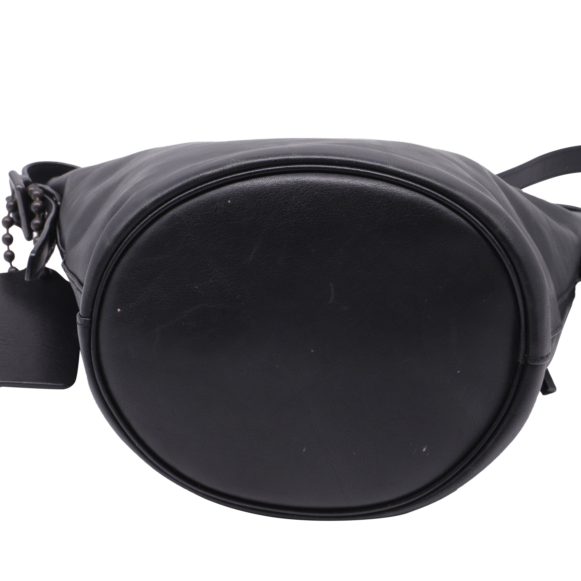 Bolso de viaje de cuero color negro
