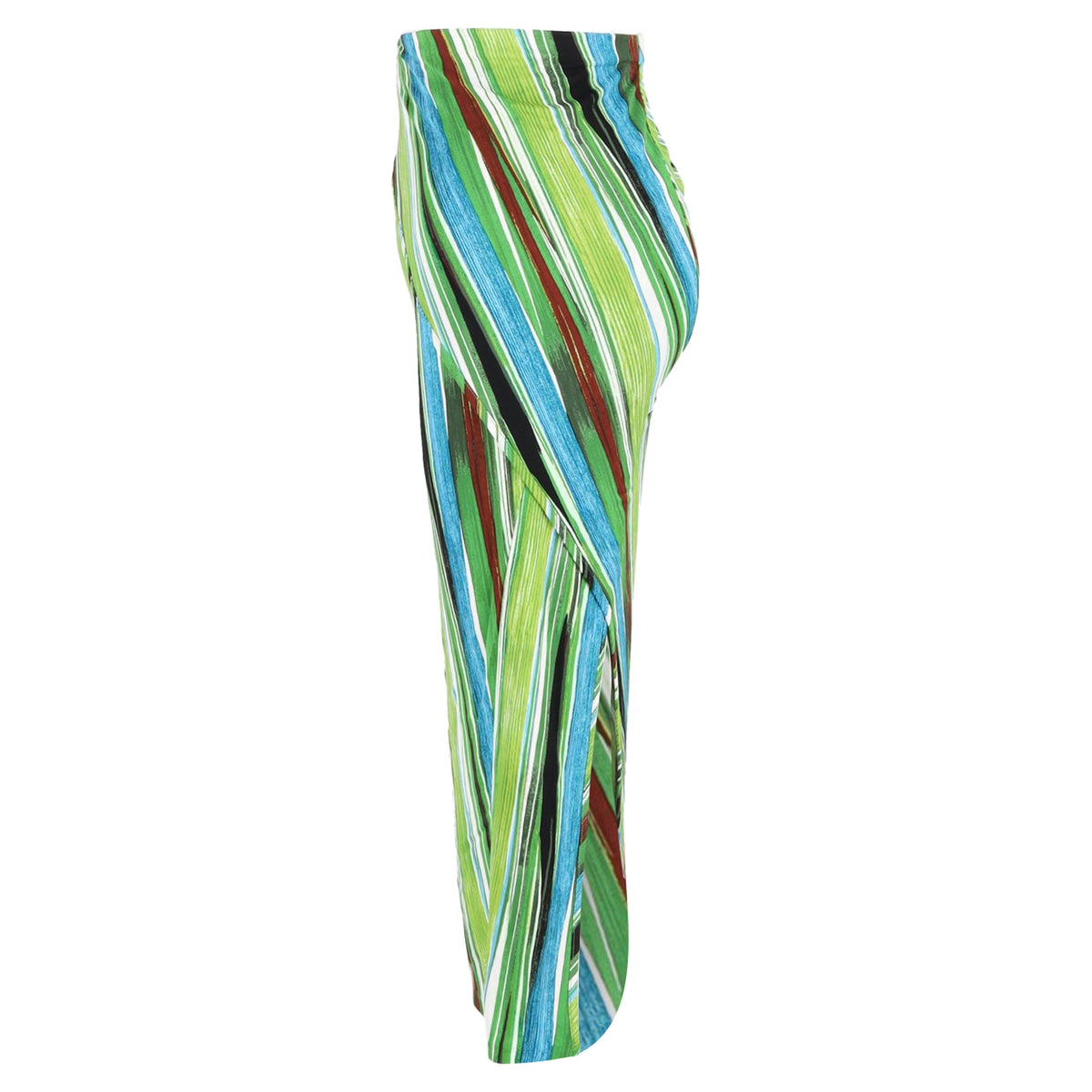 Falda midi a rayas multicolor
