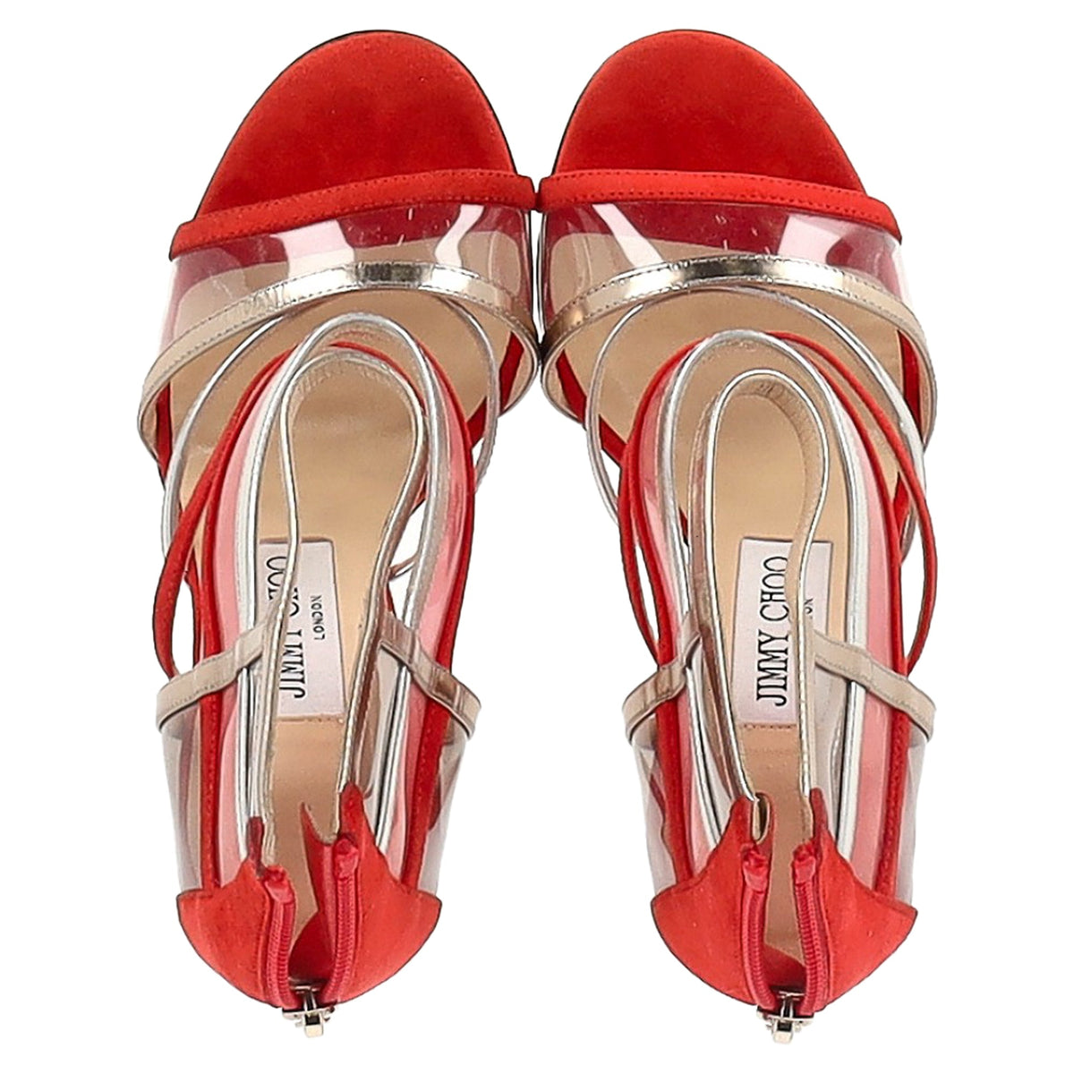 Sandalias de gamuza color rojo