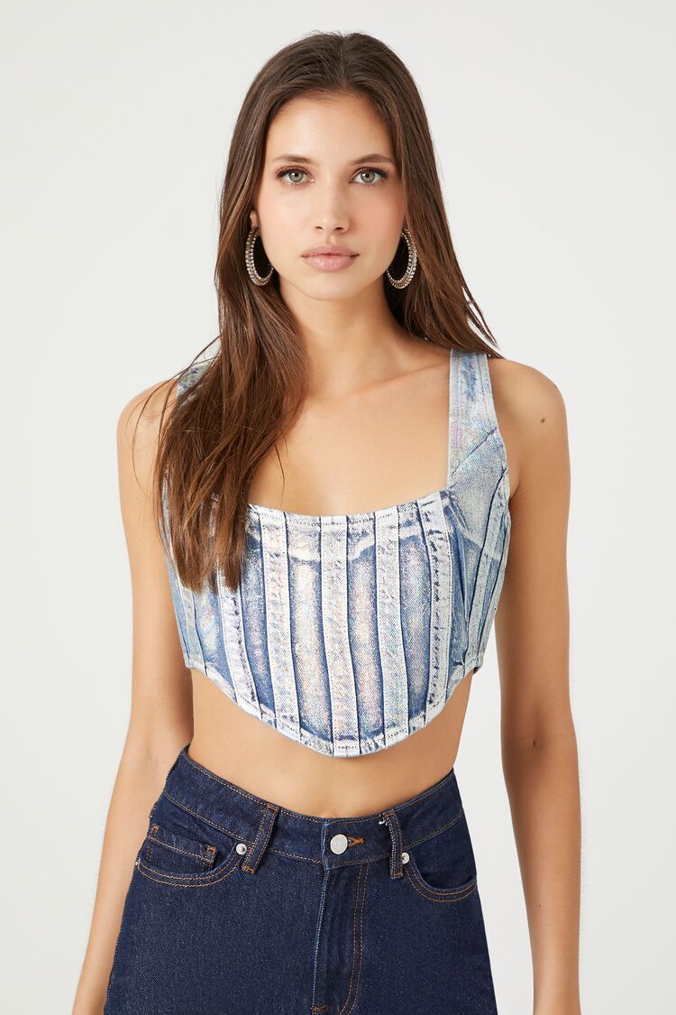 Top de mezclilla