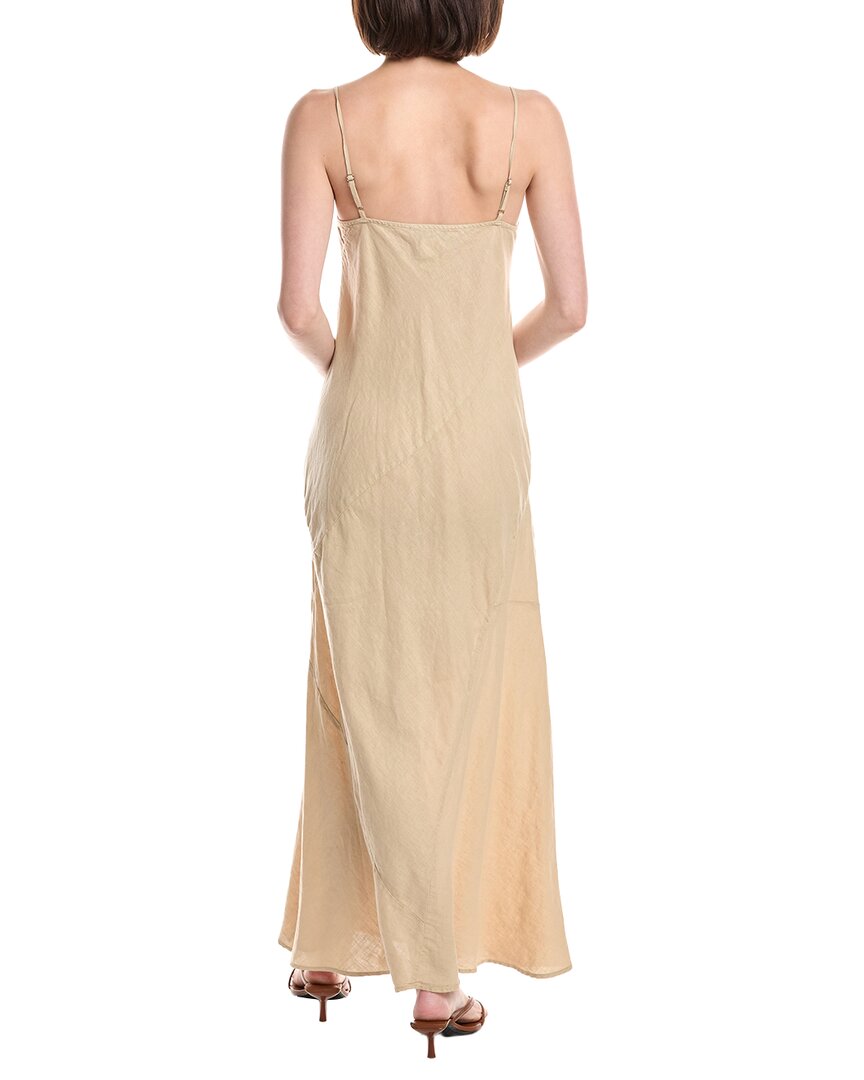 Michael Stars Vestido Midi de Lino Patchwork Cecily