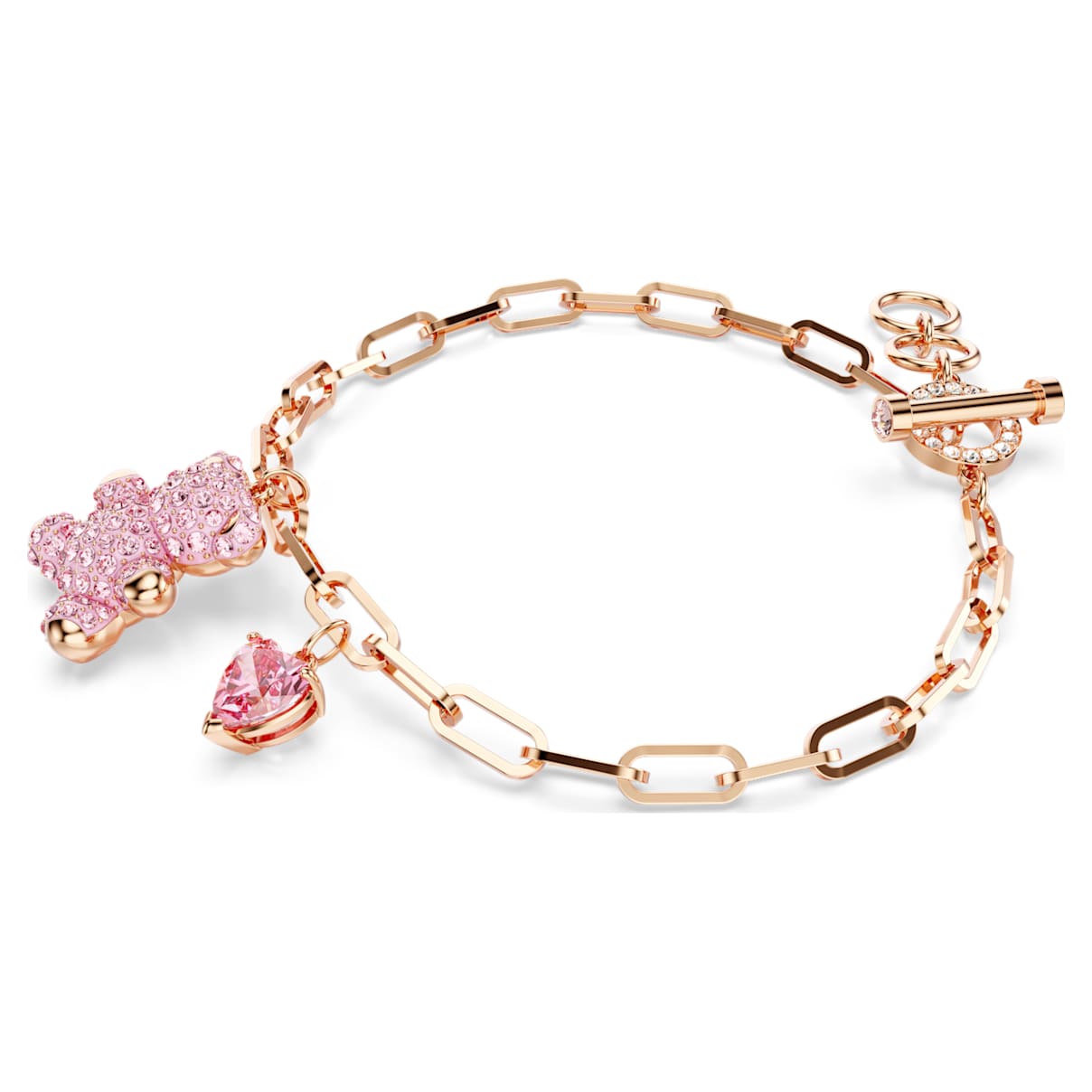 Pulsera color oro rosa y rosado