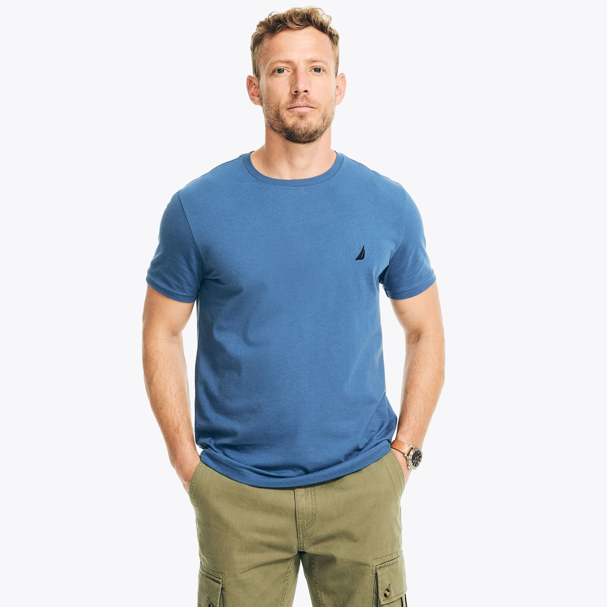 Camiseta de hombre con cuello redondo