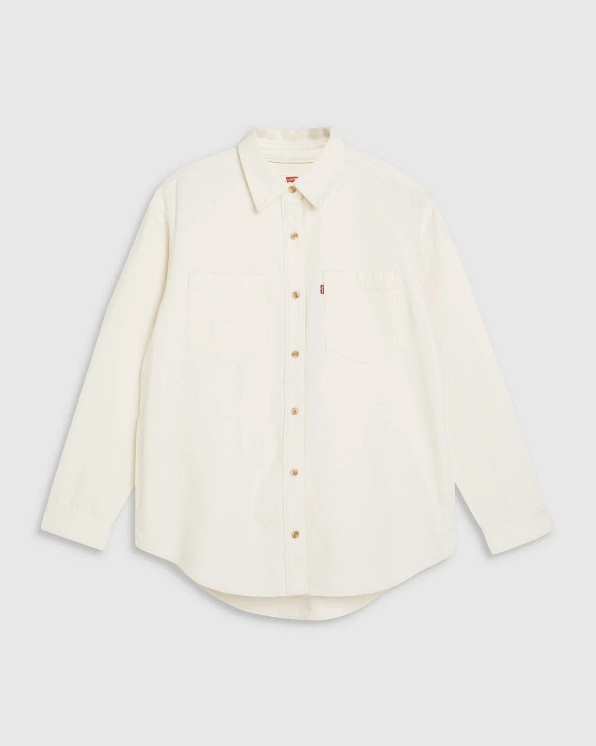 Sobrecamisa de mujer de algodón color crema