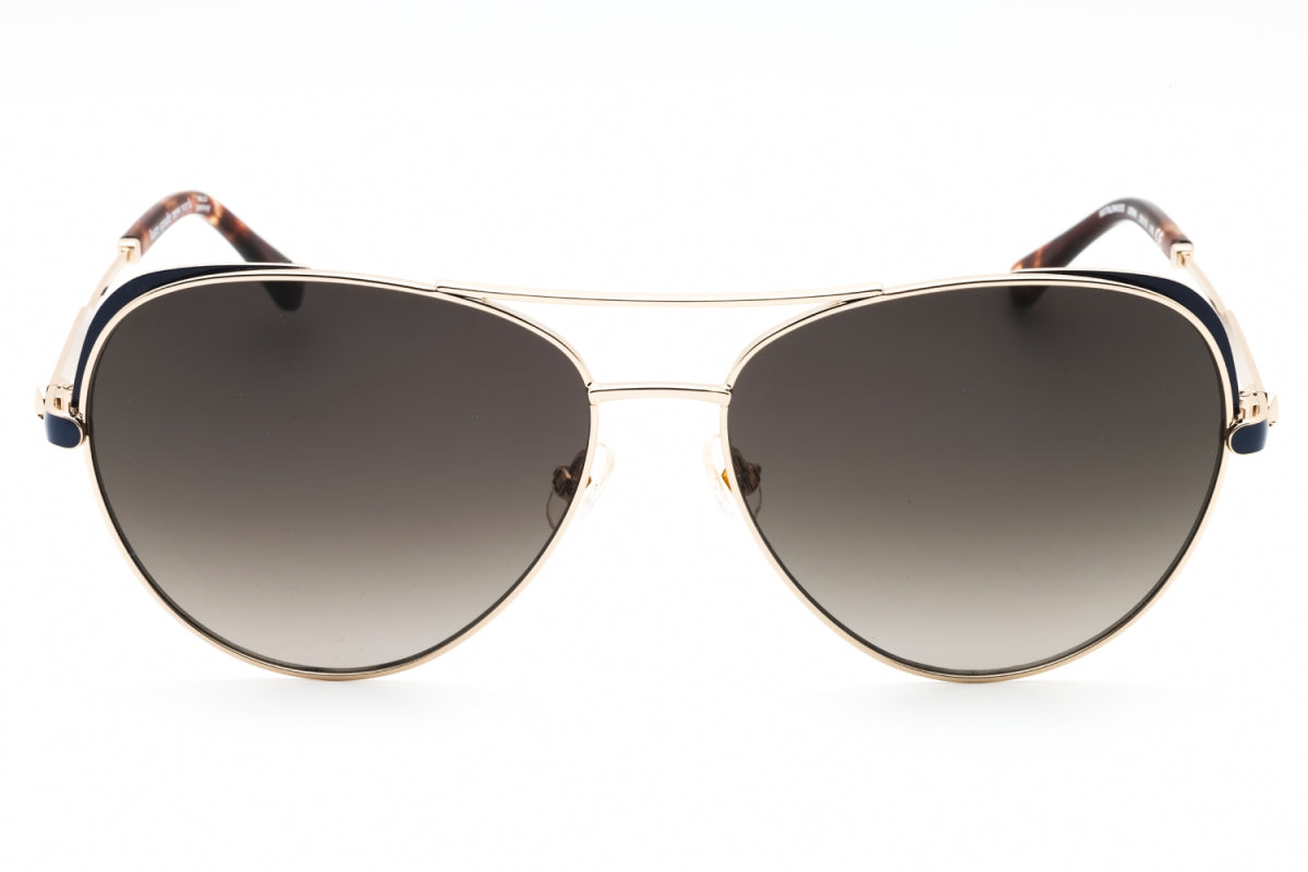 Gafas color café y dorado