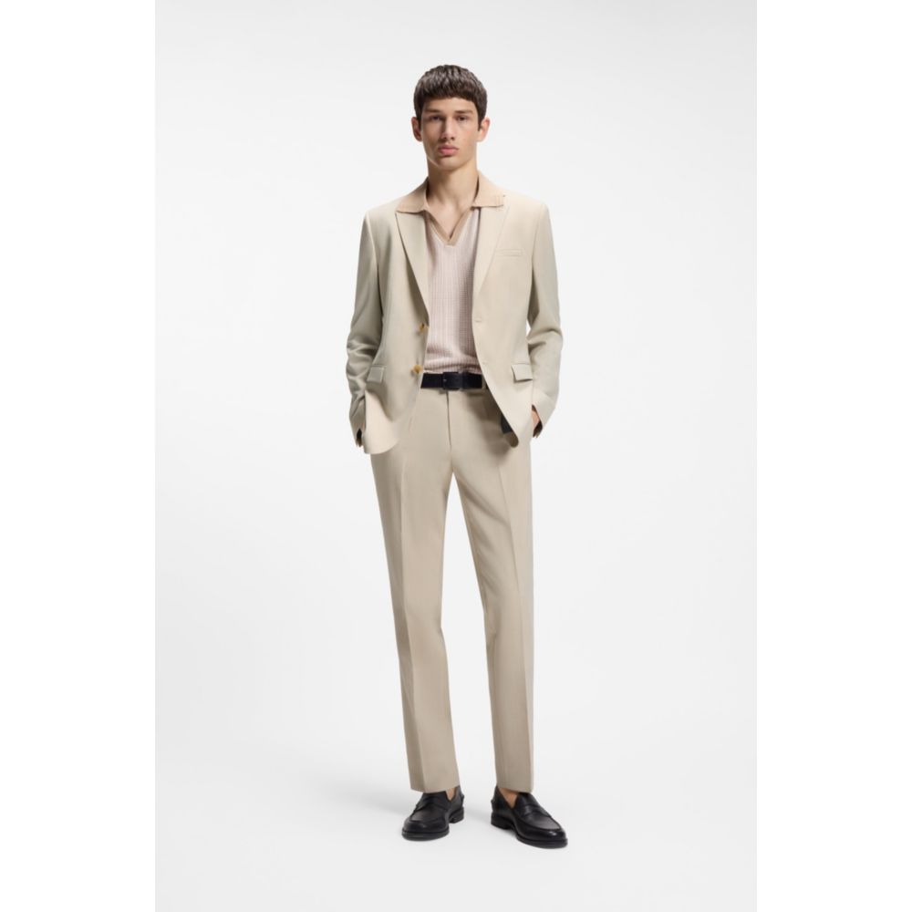 Pantalón de mezcla de lana de corte ajustado