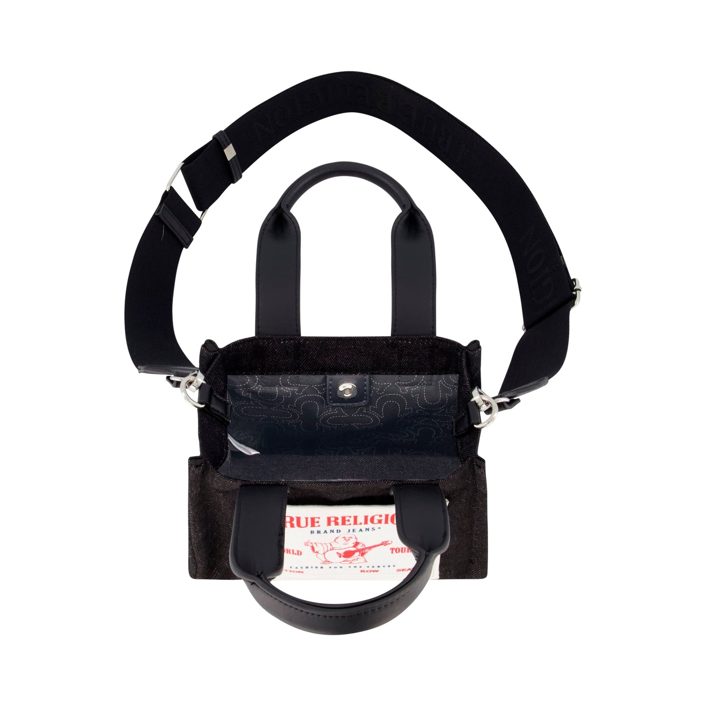Bolso tote de mezclilla color negro