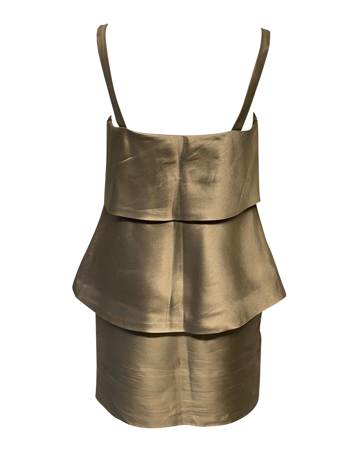 Vestido de seda color beige