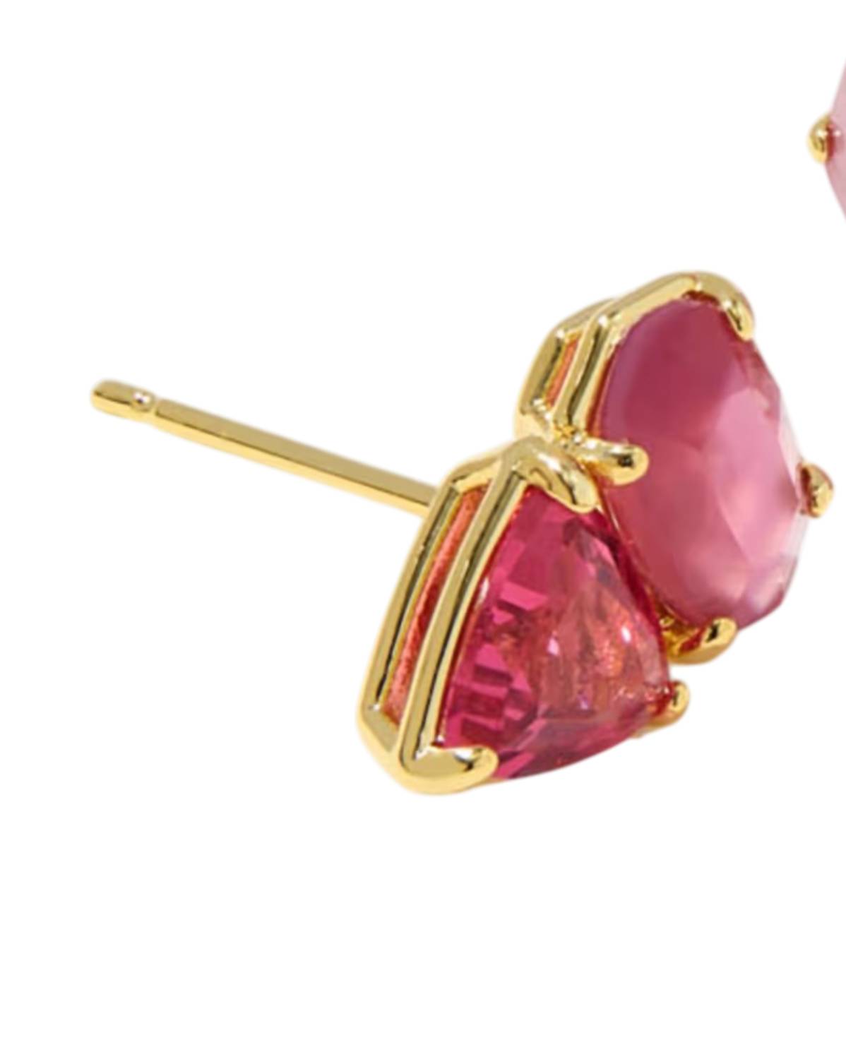 Aretes color rosado y dorado