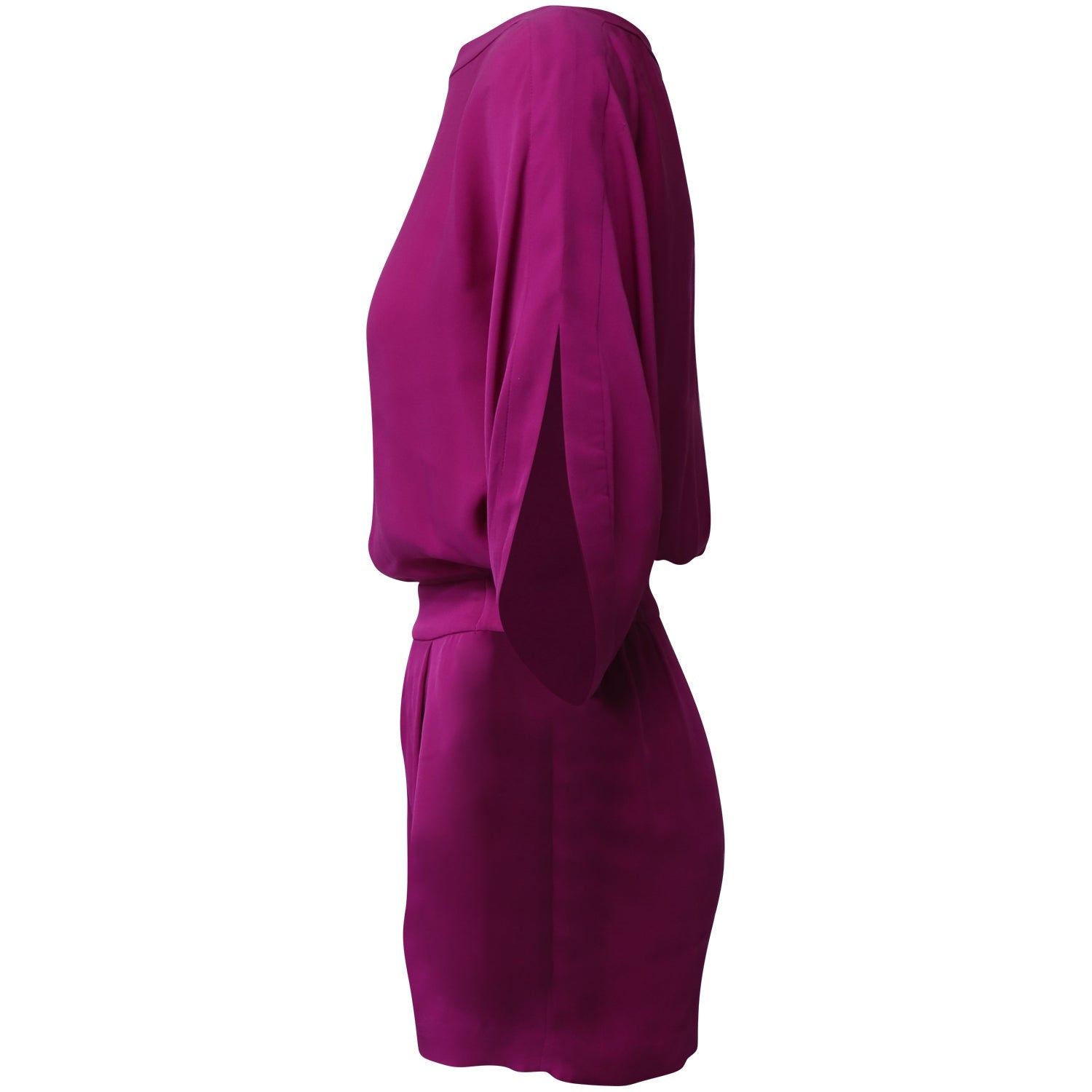 Enterizo corto de seda color violeta