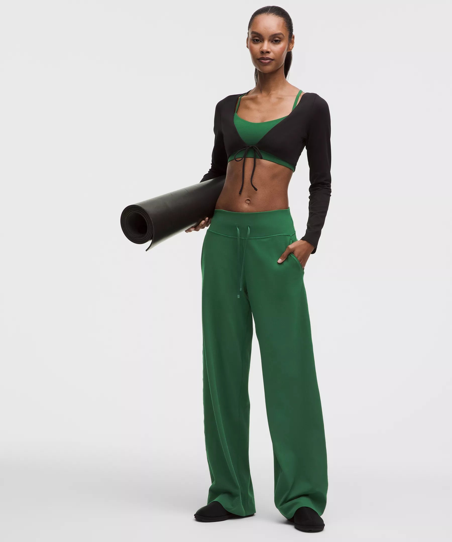 Pantalón de pierna ancha de tiro alto